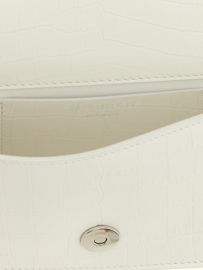 Bolso de hombro Alexander McQueen de piel de becerro blanca