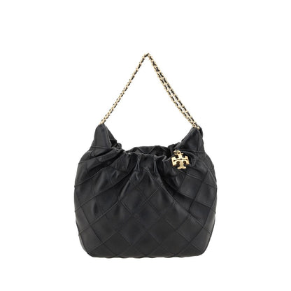 Bolso de hombro Tory Burch negro de piel de cordero Ovis Aries Aries