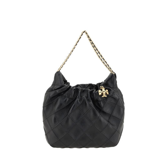 Bolso de hombro Tory Burch negro de piel de cordero Ovis Aries Aries