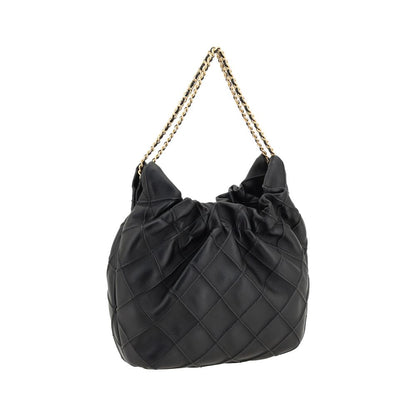 Bolso de hombro Tory Burch negro de piel de cordero Ovis Aries Aries