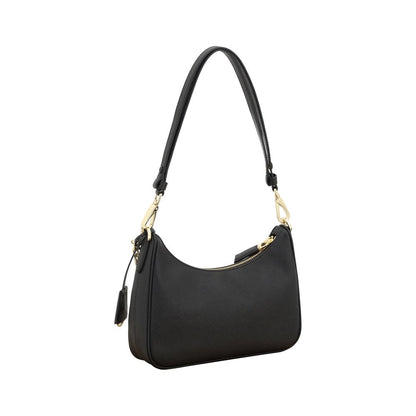 Bolso de hombro Prada de piel de becerro negra Bos Taurus