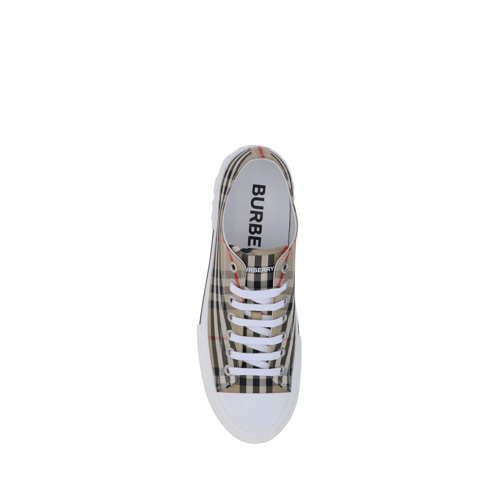 Baskets basses synthétiques marron Burberry