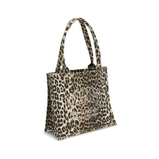 Bolso de hombro Ganni marrón de algodón reciclado