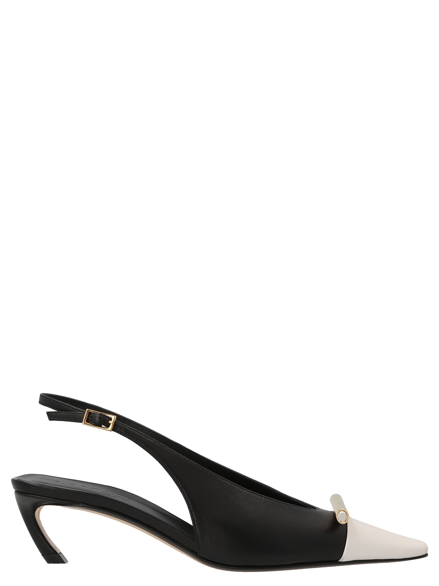 Lanvin Bicolor Goatskin Mid-Heel Pumps