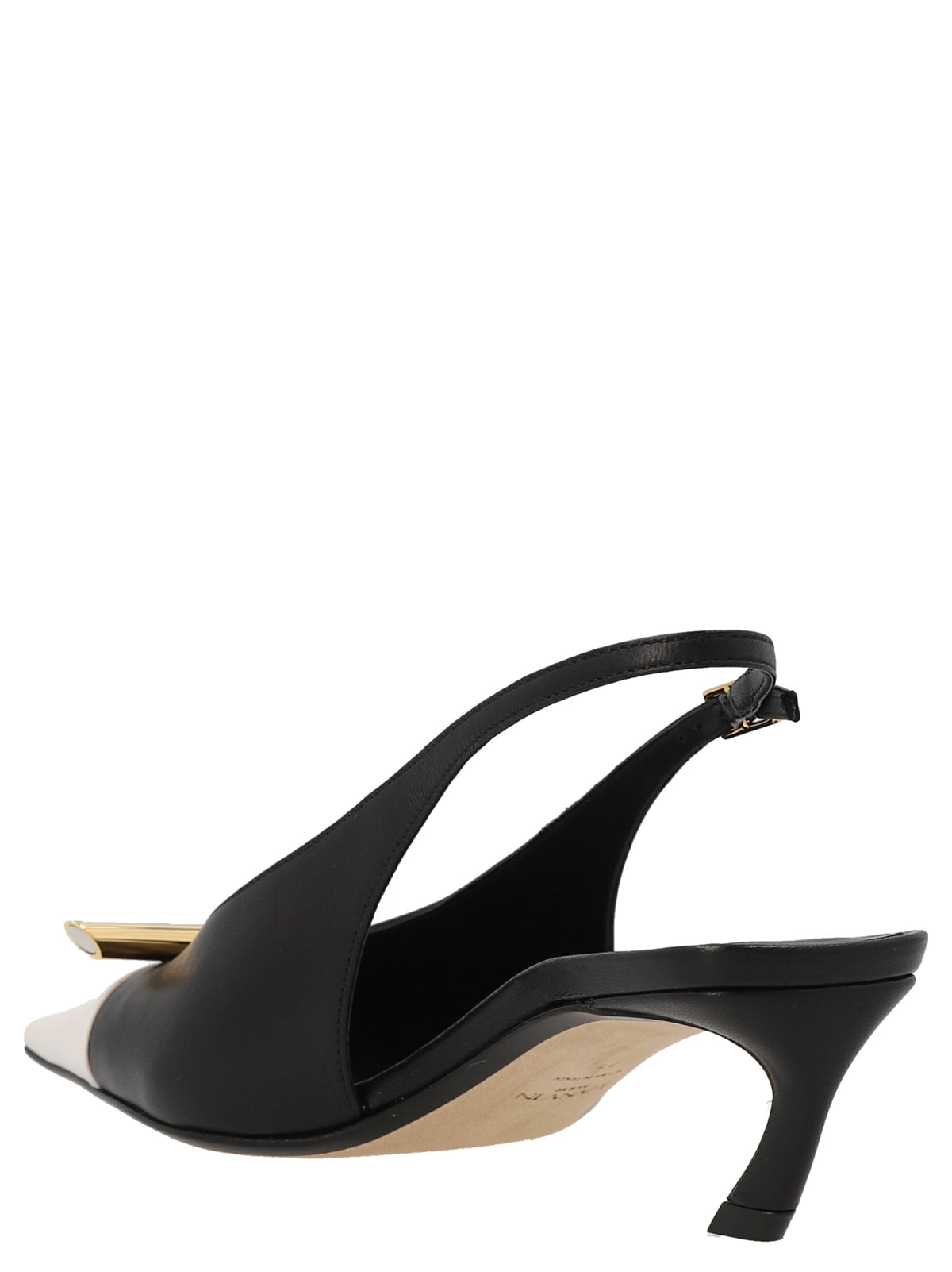 Lanvin Bicolor Goatskin Mid-Heel Pumps