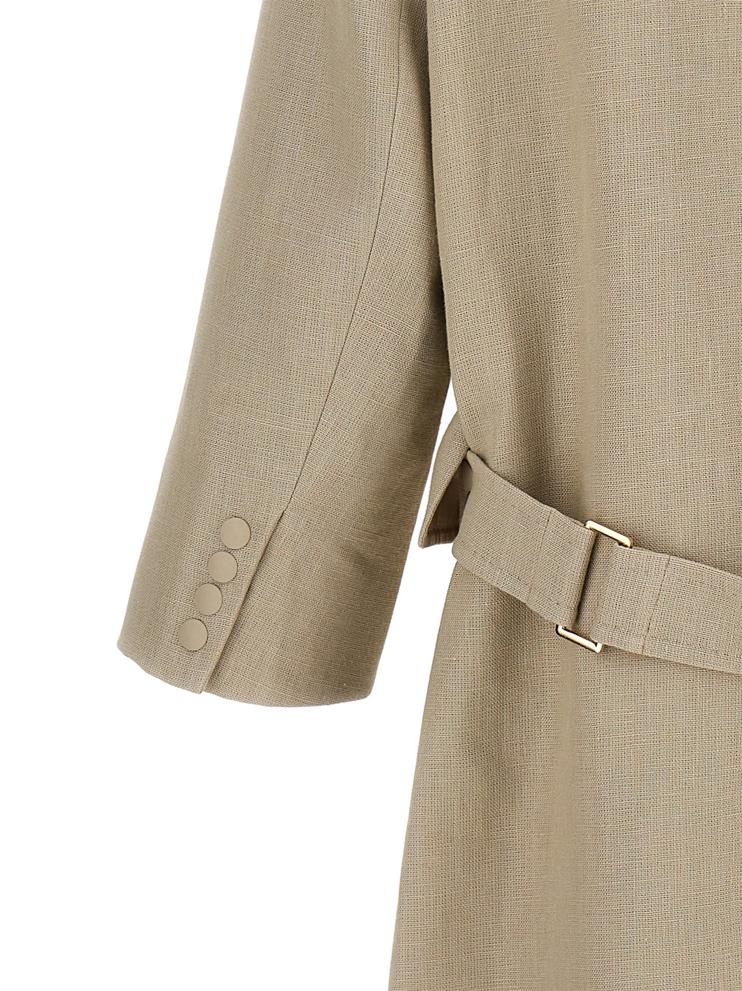 Abrigo de lino beige Max Mara