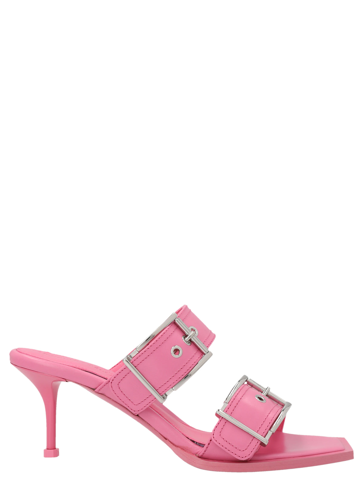 Sandales à talon aiguille en cuir multicolore Alexander McQueen