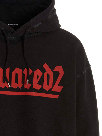 Sudadera Dsquared² De Algodón Negro Con Corte Estructurado