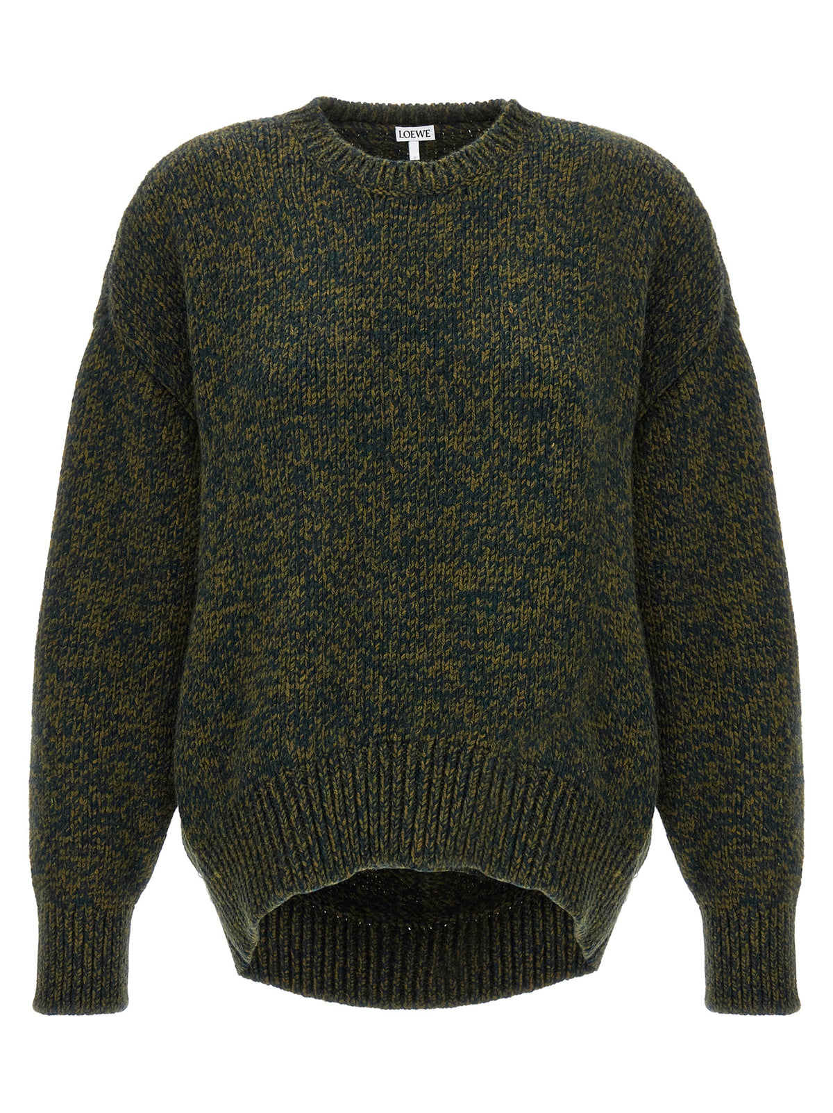 Cardigan Bicolor De Elastano Loewe Con Diseño De Doble Cuello