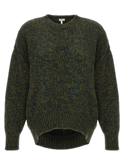 Cardigan Bicolor De Elastano Loewe Con Diseño De Doble Cuello