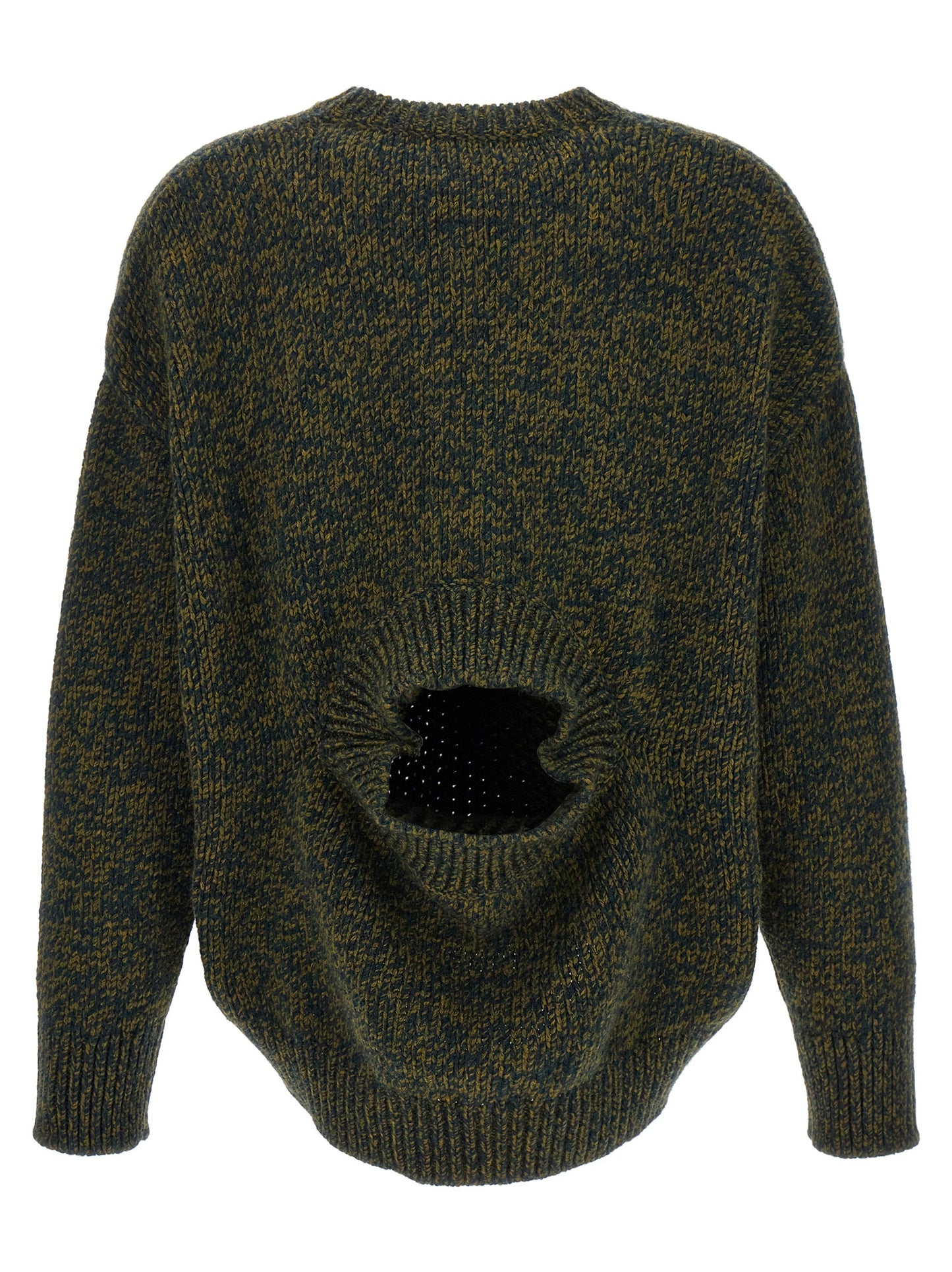 Cardigan Bicolor De Elastano Loewe Con Diseño De Doble Cuello