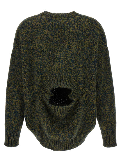 Cardigan Bicolor De Elastano Loewe Con Diseño De Doble Cuello