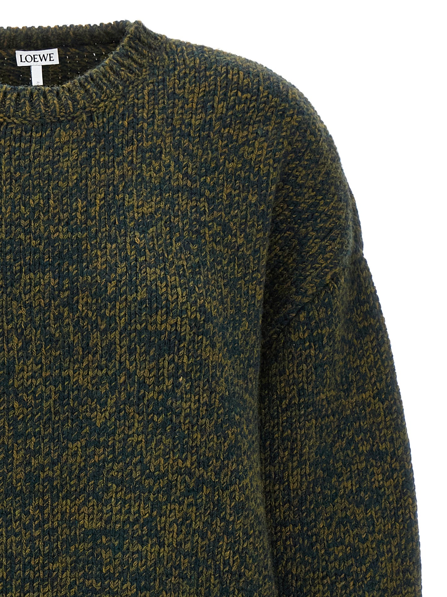 Cardigan Bicolor De Elastano Loewe Con Diseño De Doble Cuello