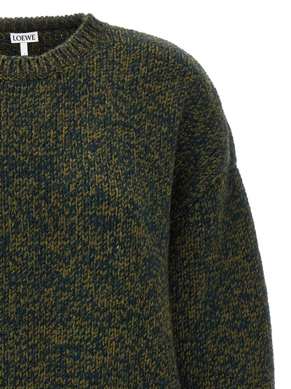 Cardigan Bicolor De Elastano Loewe Con Diseño De Doble Cuello