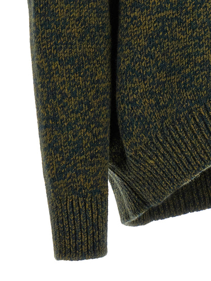 Cardigan Bicolor De Elastano Loewe Con Diseño De Doble Cuello