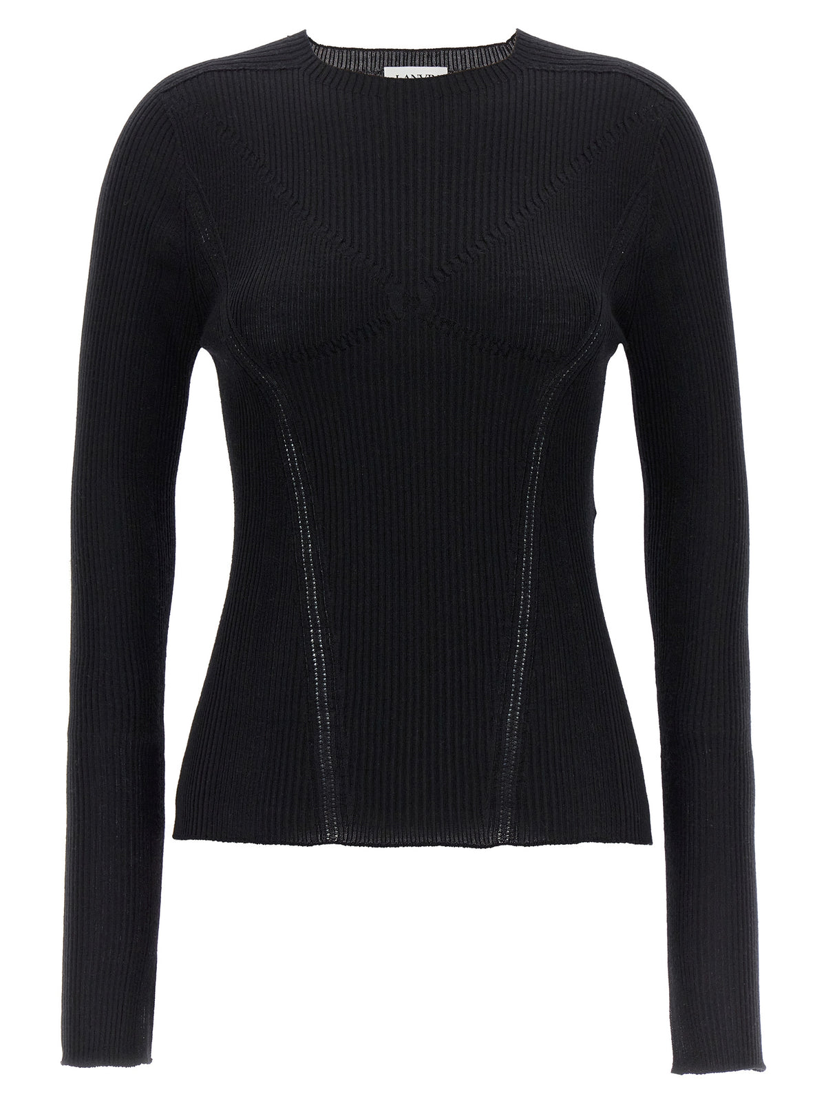Cardigan en Cachemire Noir Lanvin - Silhouette Moderne