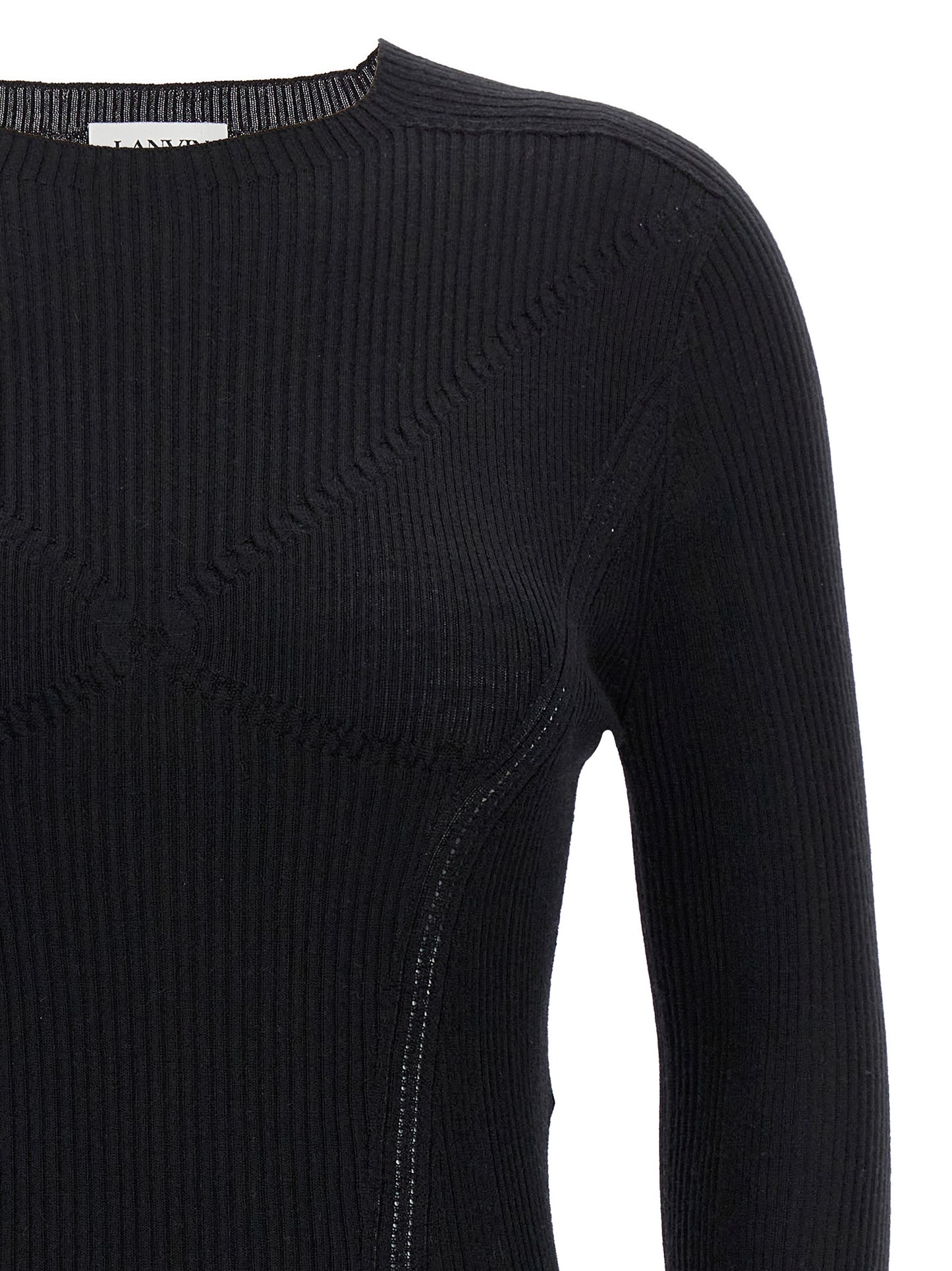 Cardigan en Cachemire Noir Lanvin - Silhouette Moderne