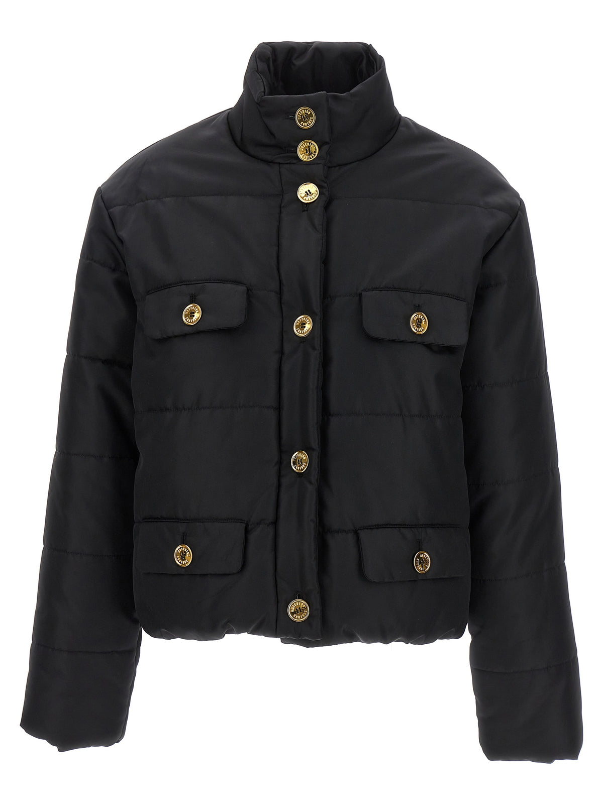 Moschino Black Longline Polyamide Jacket Thermal Protection