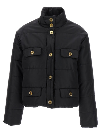 Moschino Black Longline Polyamide Jacket Thermal Protection