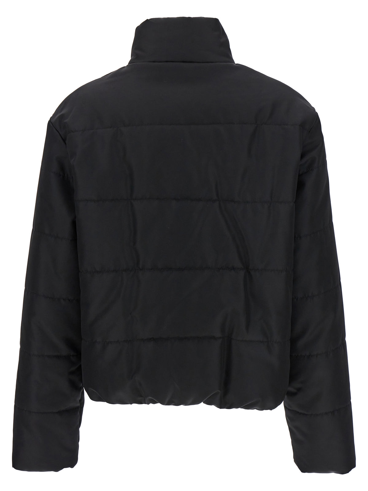 Moschino Black Longline Polyamide Jacket Thermal Protection