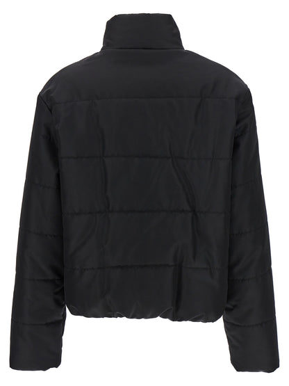 Moschino Black Longline Polyamide Jacket Thermal Protection