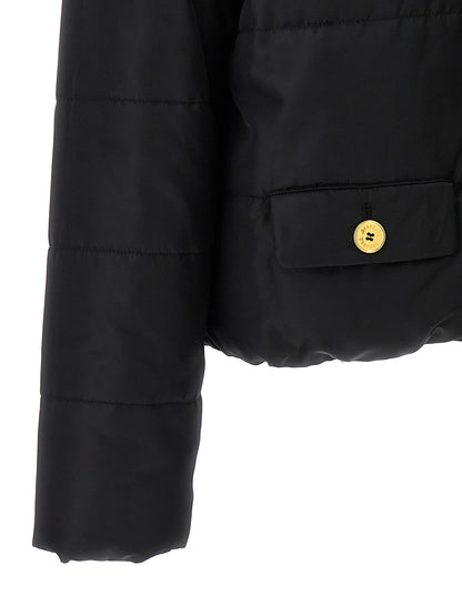 Moschino Black Longline Polyamide Jacket Thermal Protection