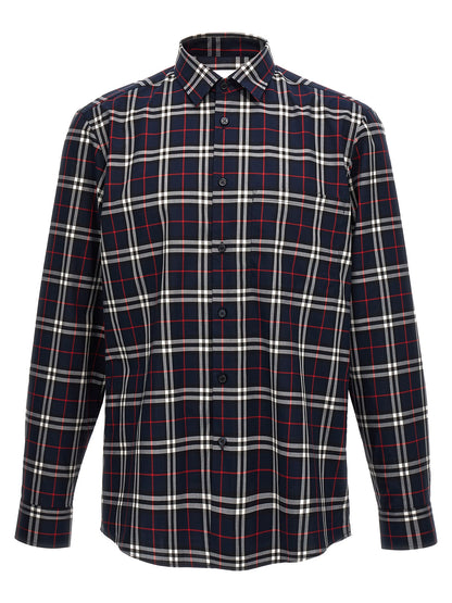 Burberry Blue Cotton Shirt