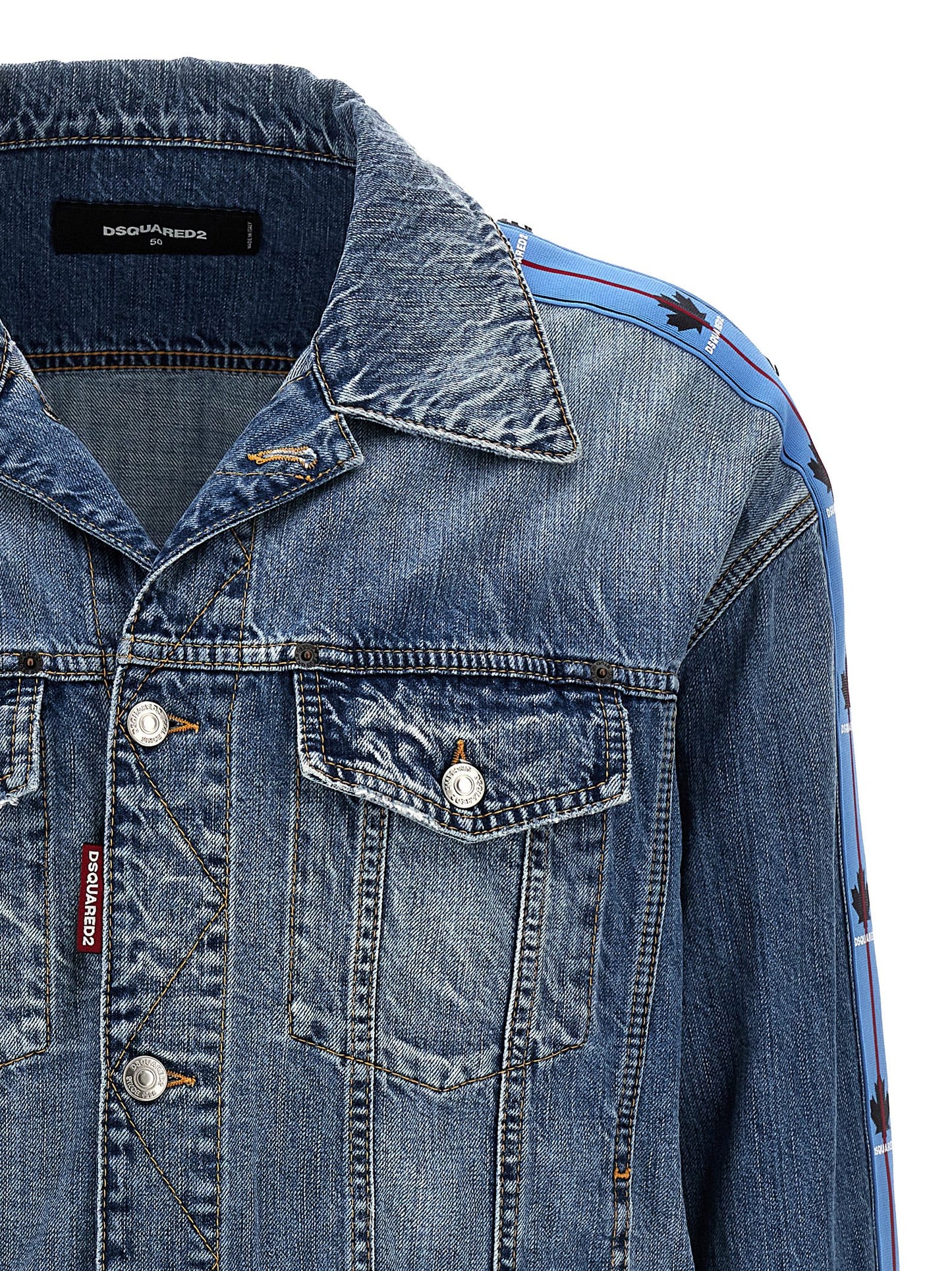 Veste en jean Dsquared² en coton bleu, modèle Dan