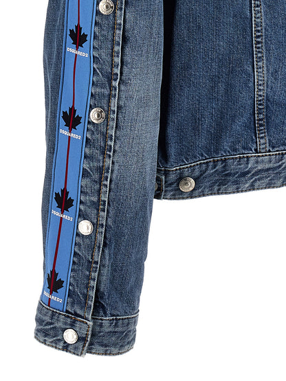 Veste en jean Dsquared² en coton bleu, modèle Dan