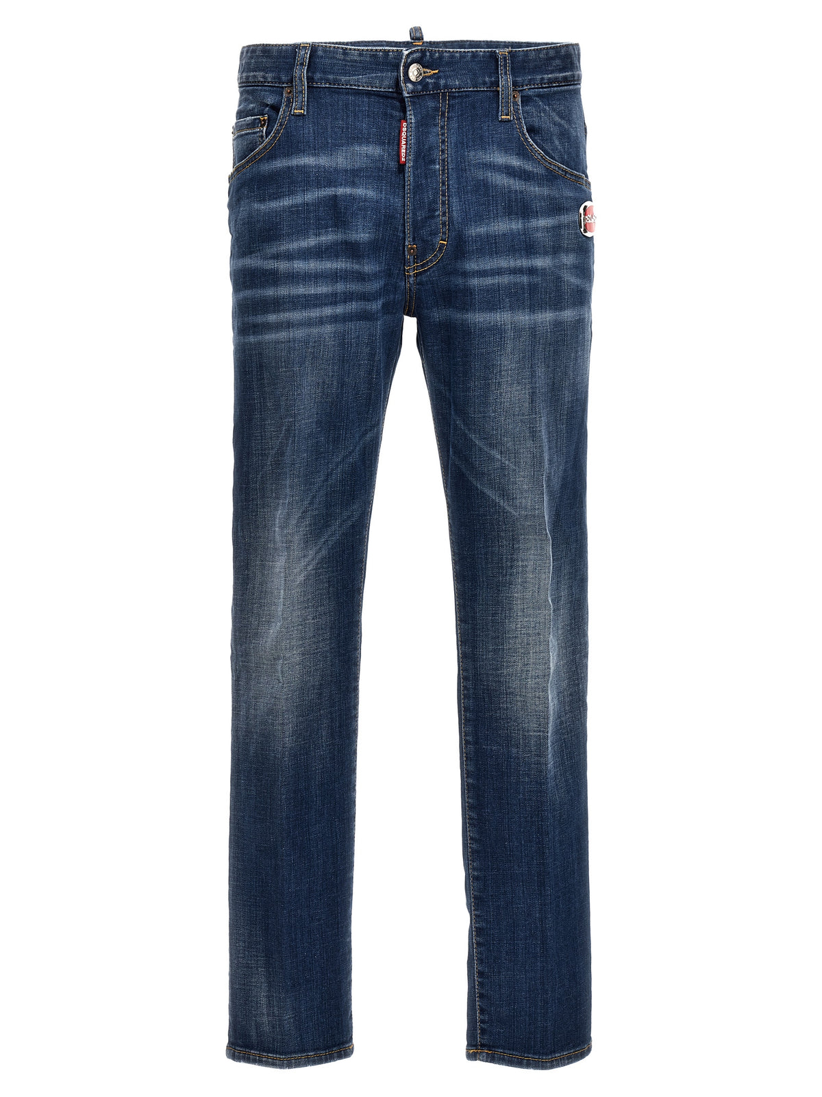 Dsquared Jean en coton bleu à coupe ample