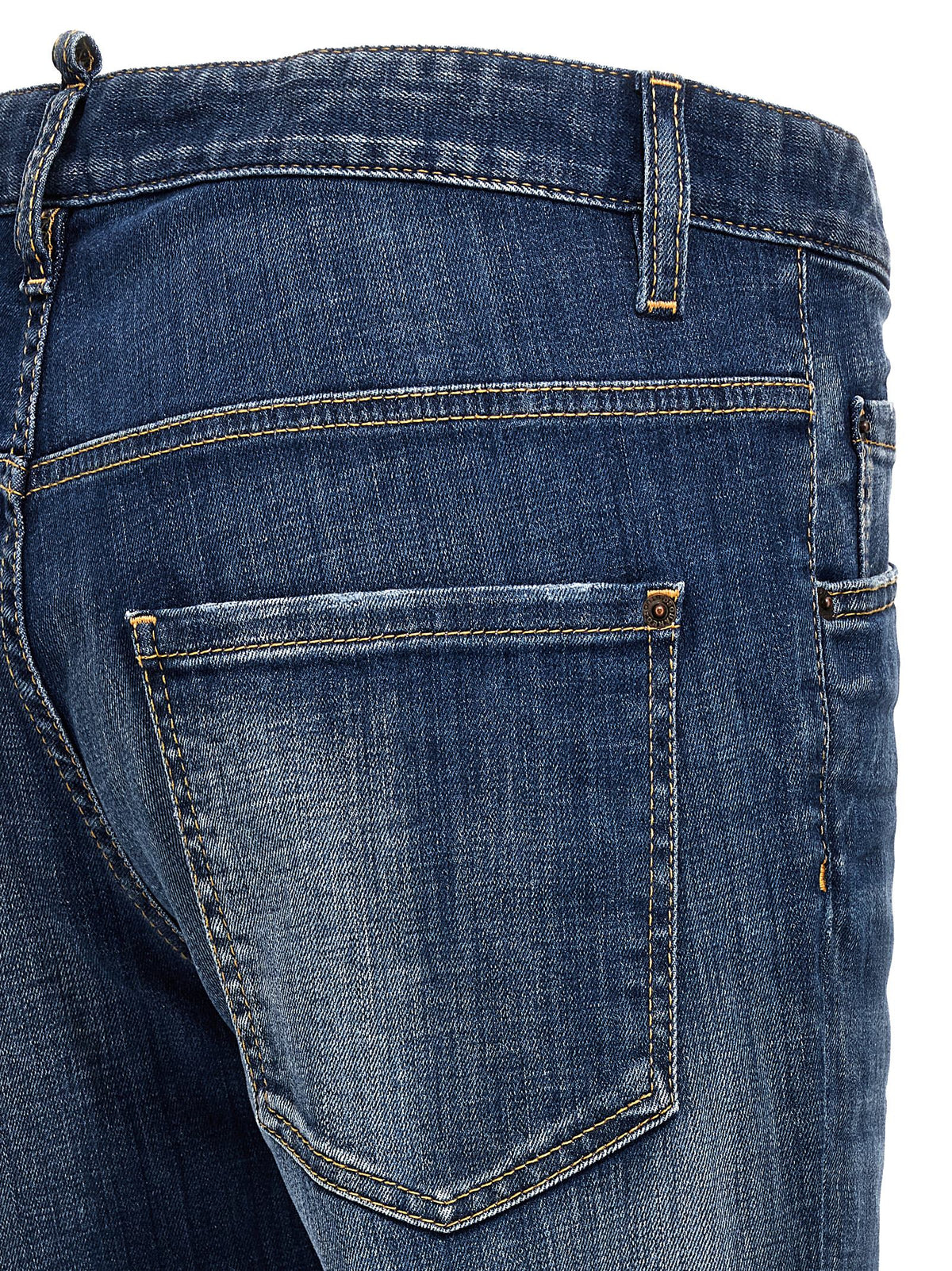 Dsquared Jean en coton bleu à coupe ample