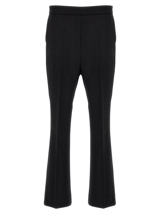 Pantalones capri Max Mara de lana virgen negros