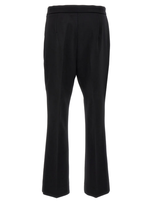 Pantalones capri Max Mara de lana virgen negros