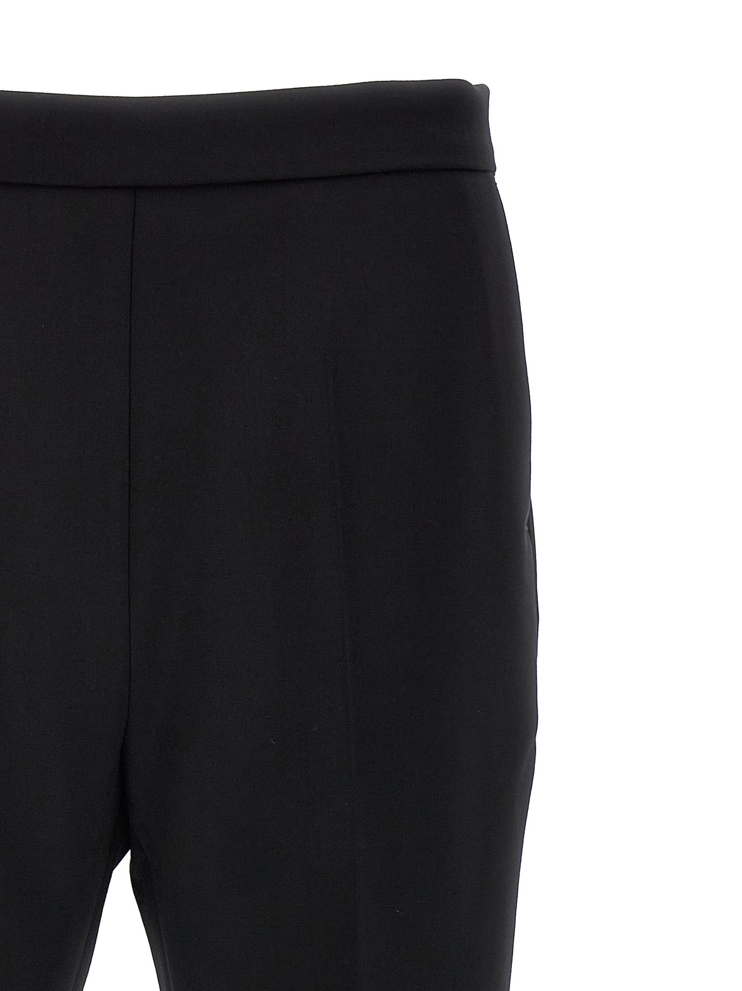 Pantalones capri Max Mara de lana virgen negros