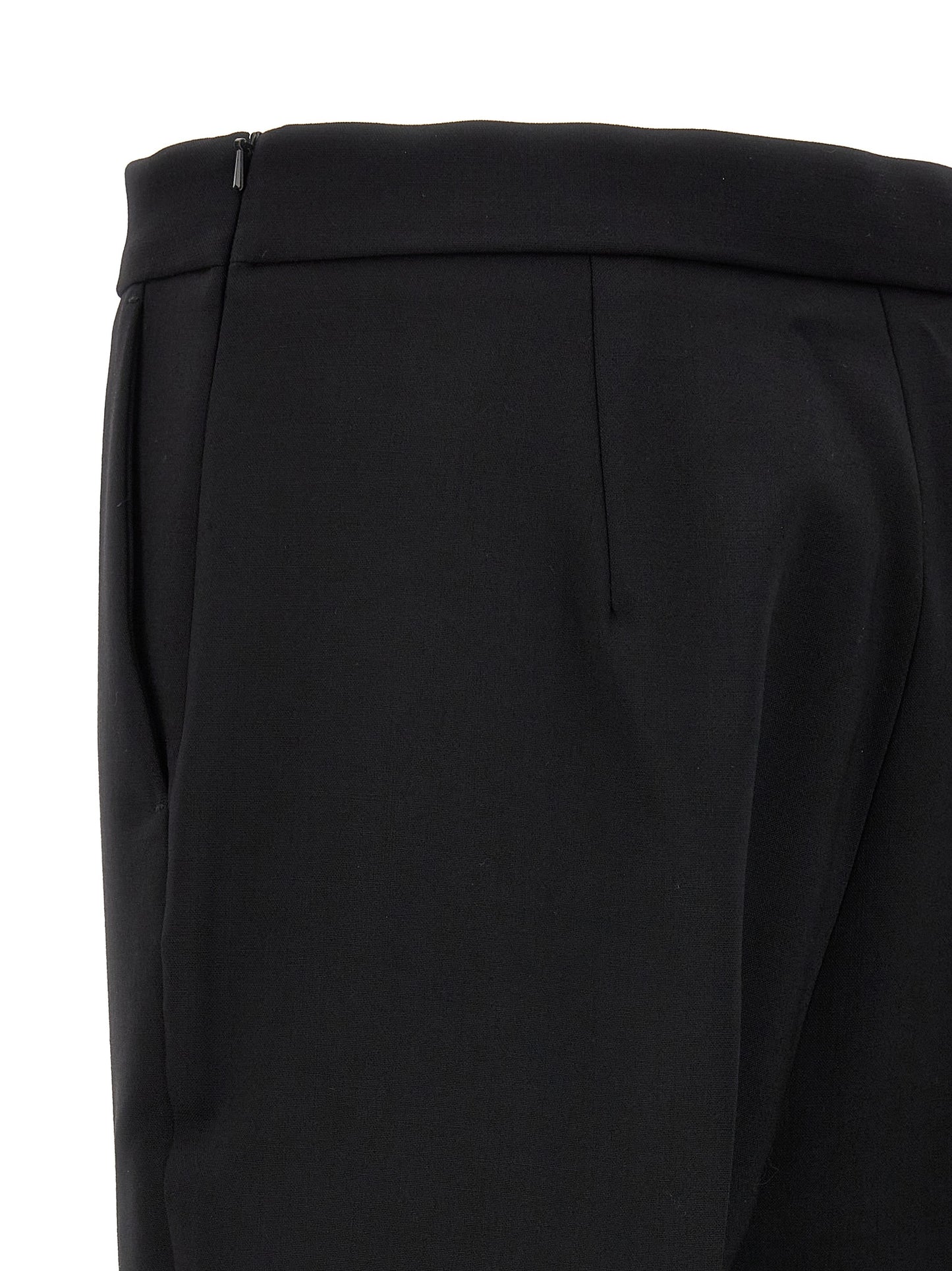 Pantalones capri Max Mara de lana virgen negros