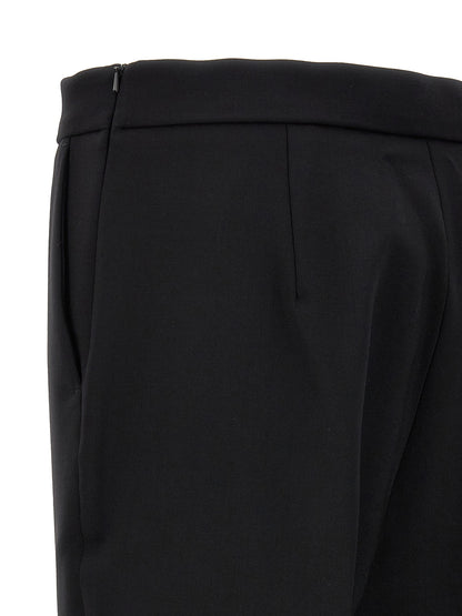 Pantalones capri Max Mara de lana virgen negros