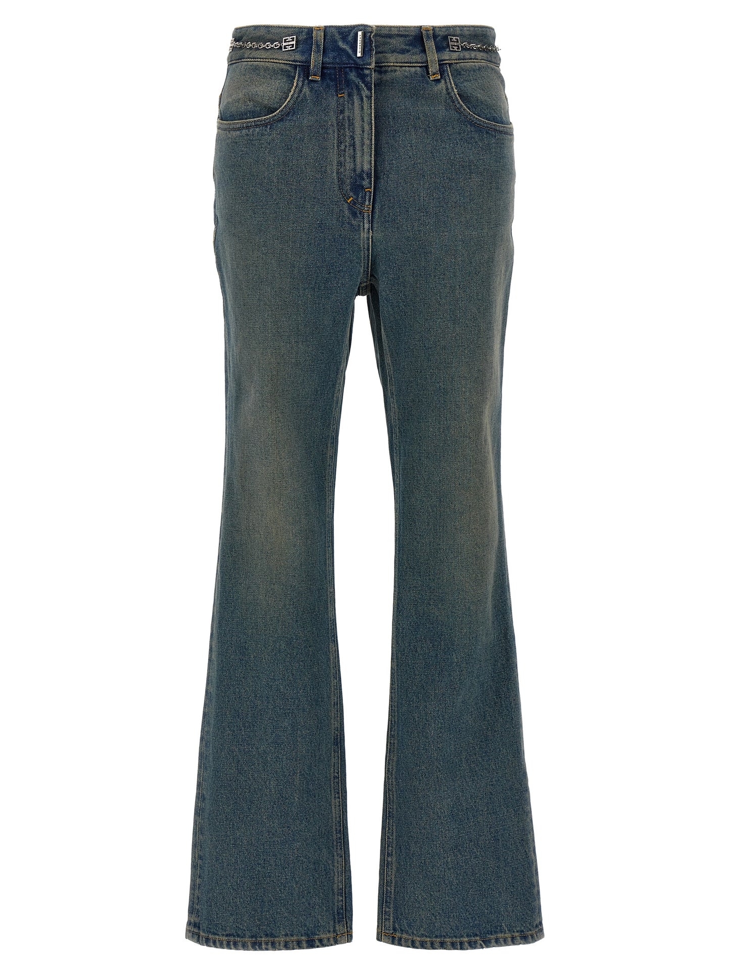 Vaqueros Givenchy De Algodón Azul Corte Boca Campana