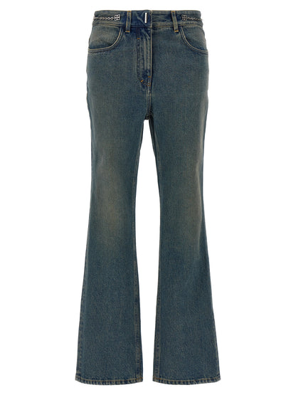 Vaqueros Givenchy De Algodón Azul Corte Boca Campana