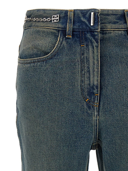 Vaqueros Givenchy De Algodón Azul Corte Boca Campana