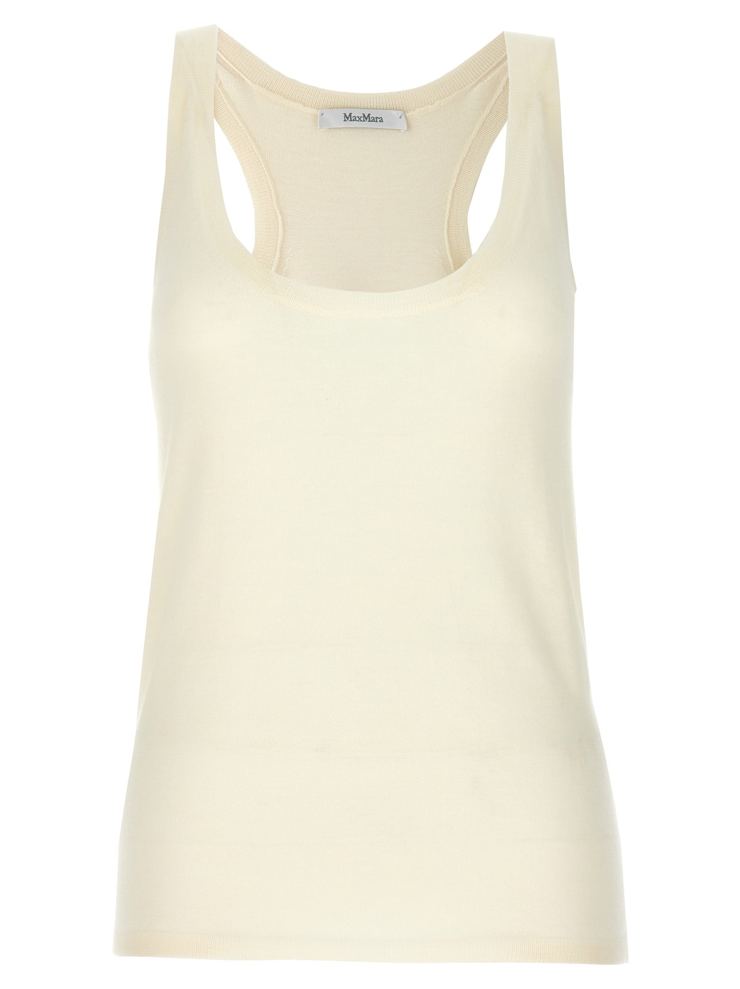 Camisetas sin mangas Max Mara de cachemir blanco
