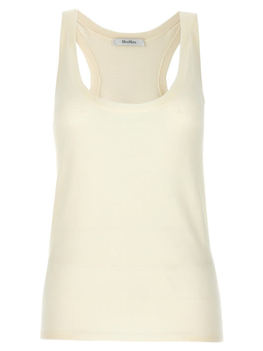 Camisetas sin mangas Max Mara de cachemir blanco