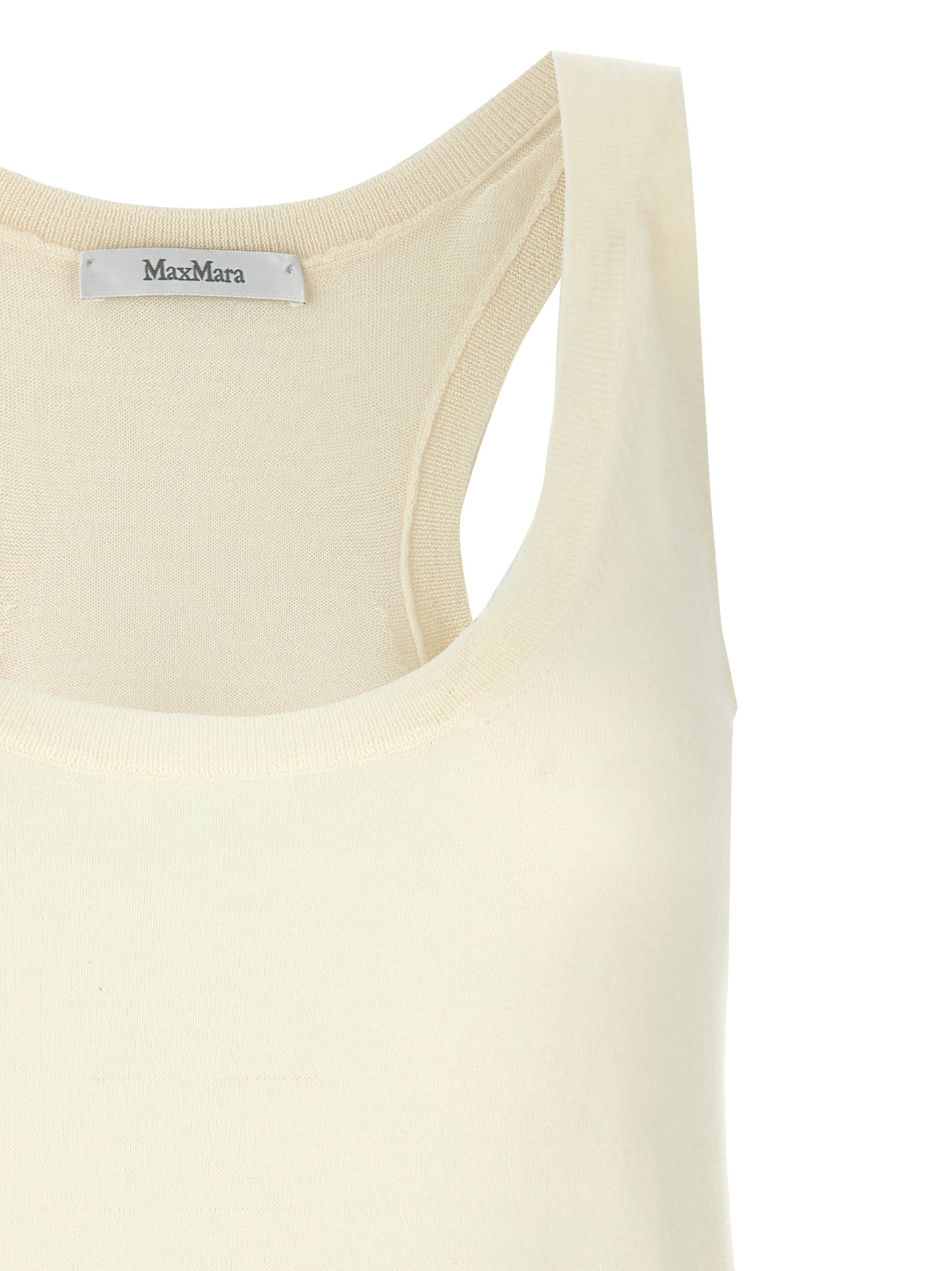 Camisetas sin mangas Max Mara de cachemir blanco