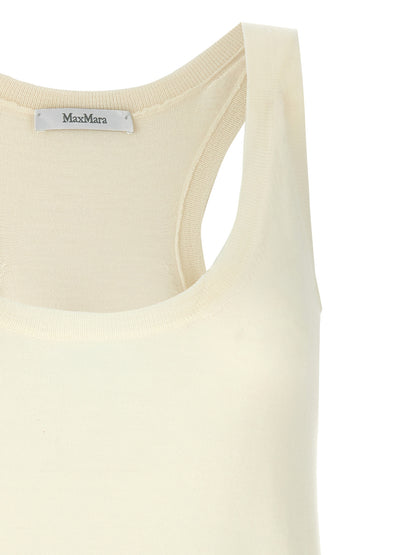 Camisetas sin mangas Max Mara de cachemir blanco