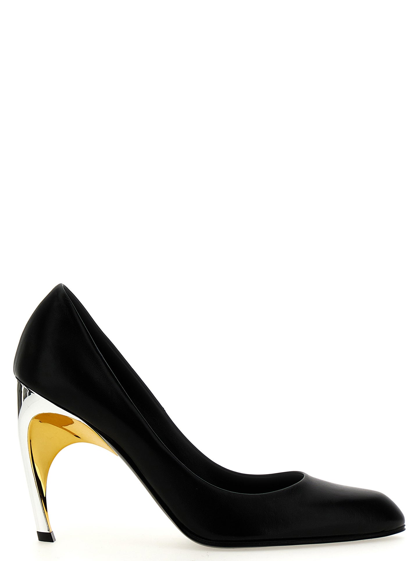 Alexander McQueen Escarpins En Cuir D'Agneau Noir Armadillo