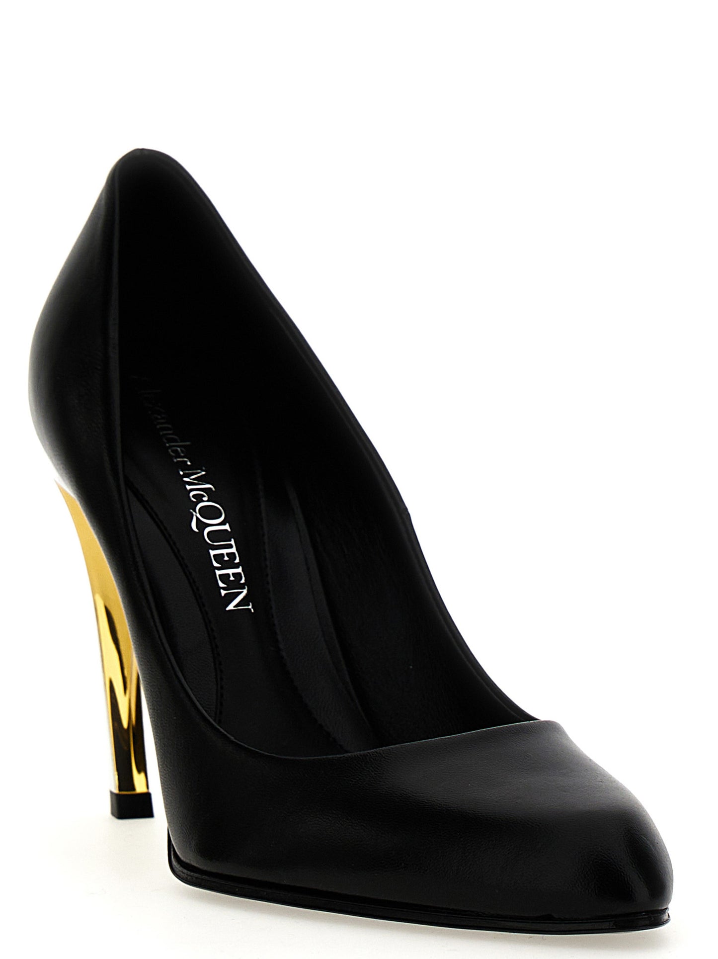 Alexander McQueen Escarpins En Cuir D'Agneau Noir Armadillo