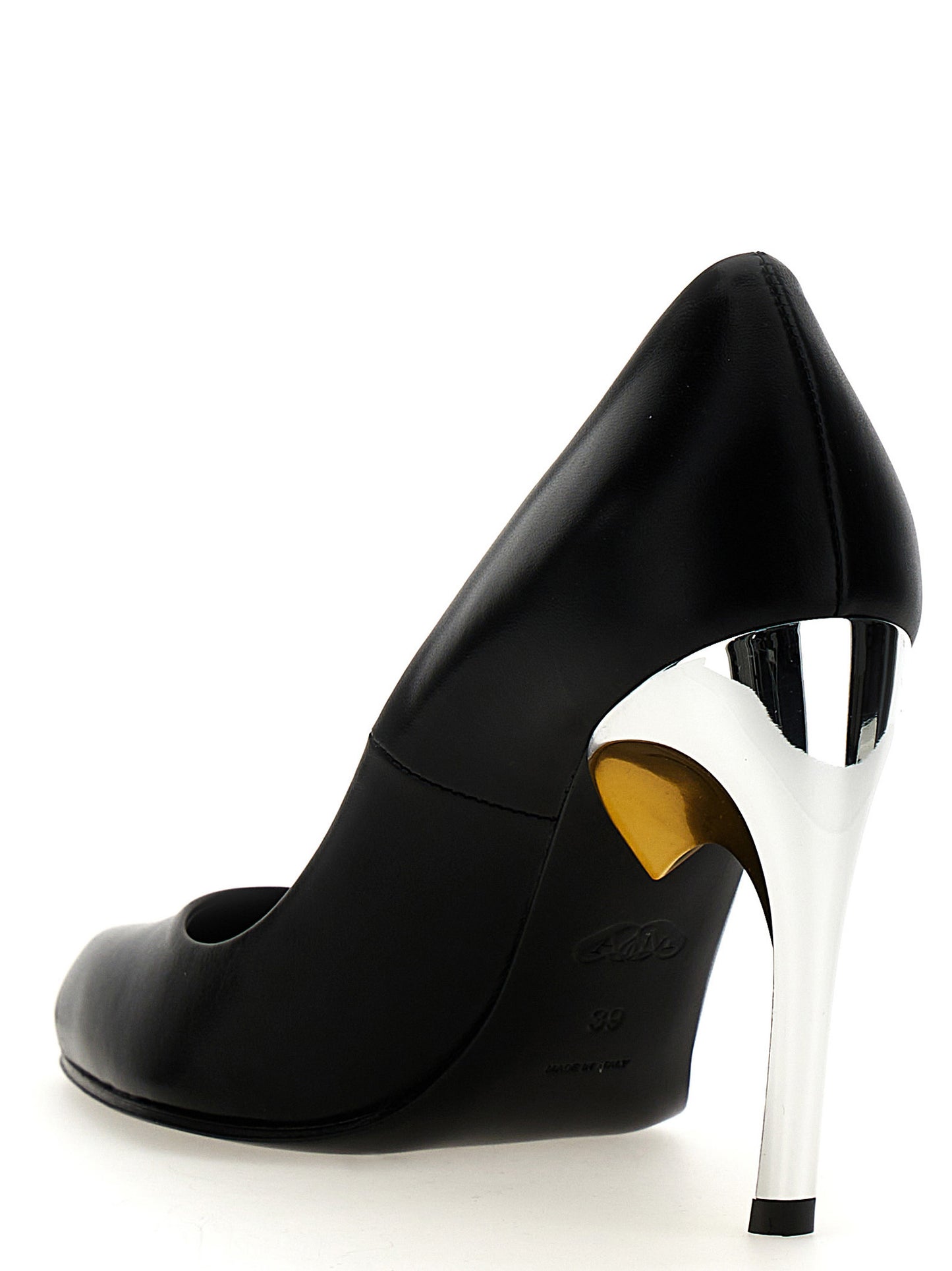 Alexander McQueen Escarpins En Cuir D'Agneau Noir Armadillo