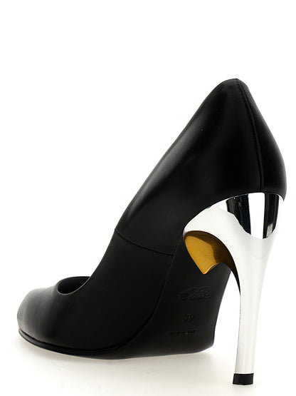 Alexander McQueen Escarpins En Cuir D'Agneau Noir Armadillo