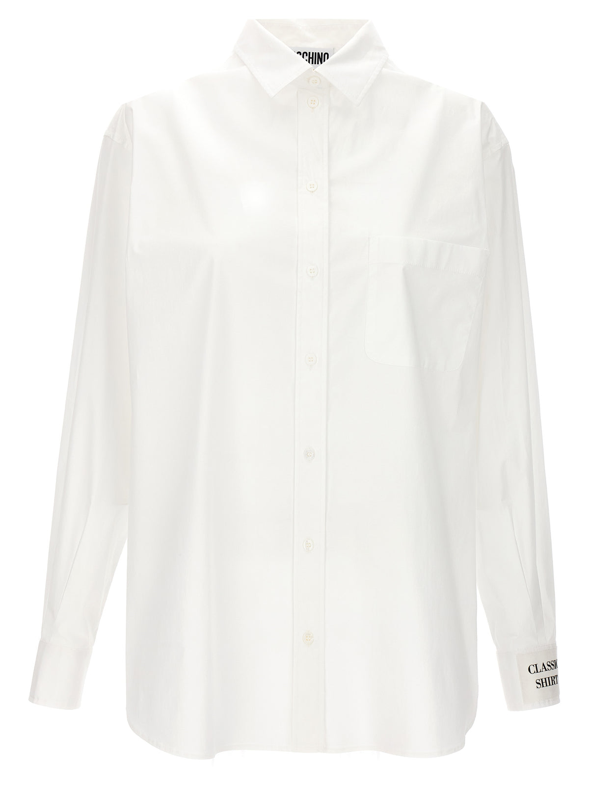 Camisa Moschino De Algodón Blanco Corte Clásico Moderno