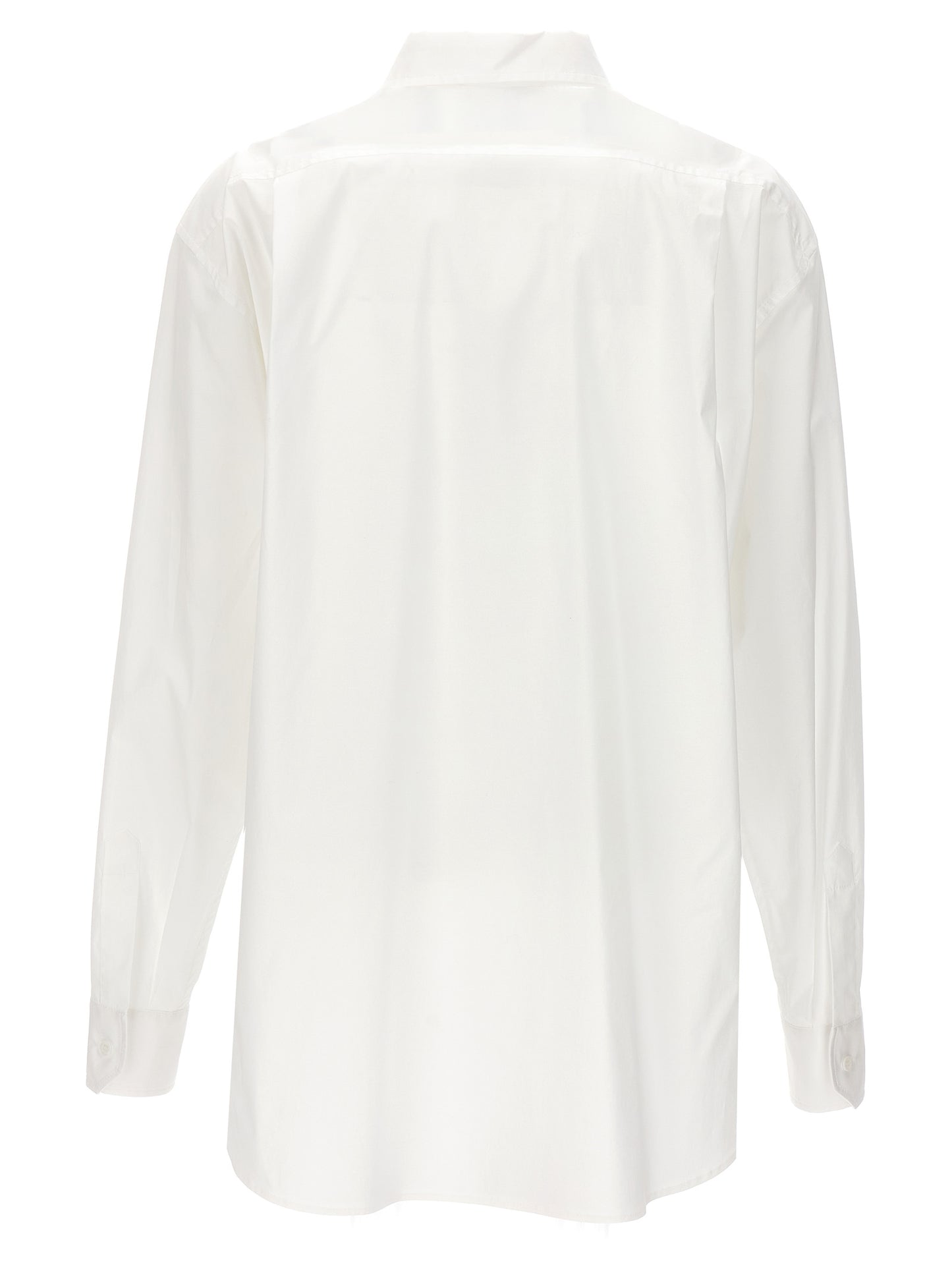 Camisa Moschino De Algodón Blanco Corte Clásico Moderno