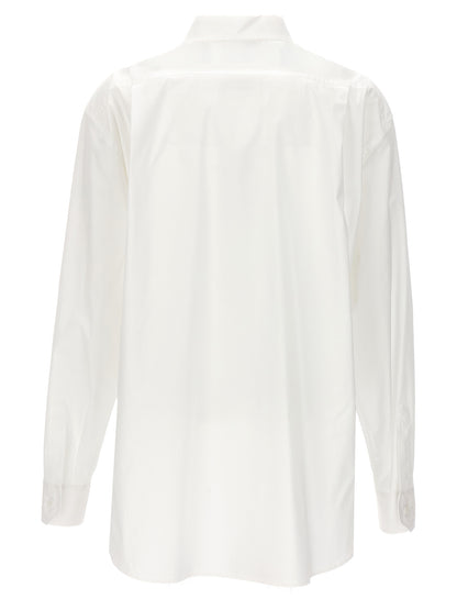Camisa Moschino De Algodón Blanco Corte Clásico Moderno